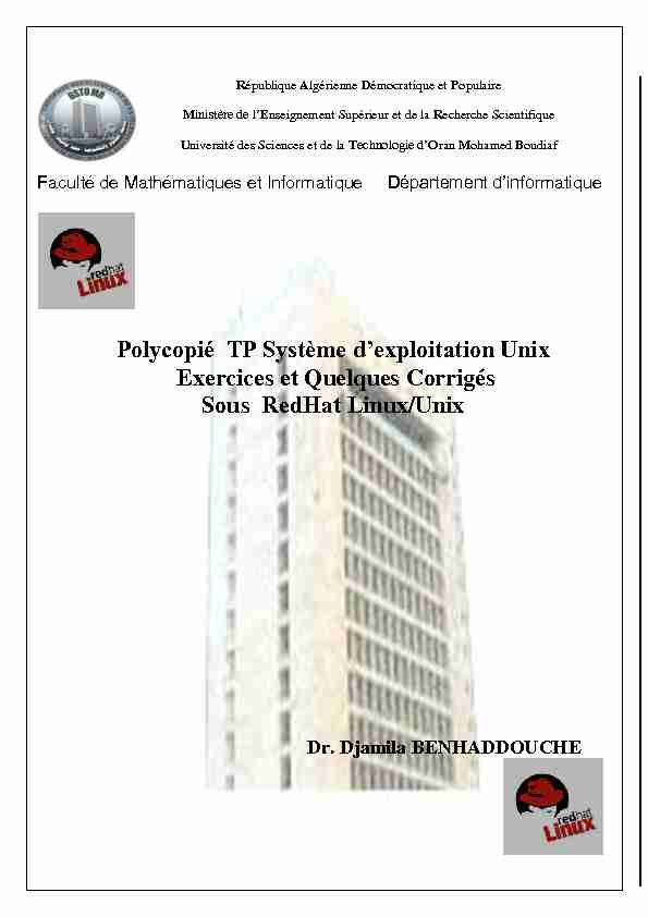 Polycopié TP Système dexploitation Unix Exercices et Quelques