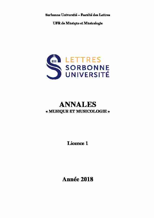 ANNALES 2018 LICENCE 1 - sorbonne-universitefr