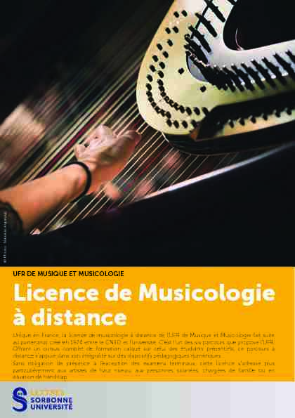 Licence de Musicologie à distance