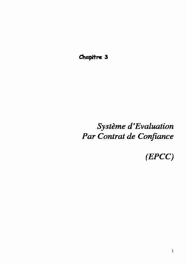 Système dEvaluation Par Contrat de Confiance (EPCC)