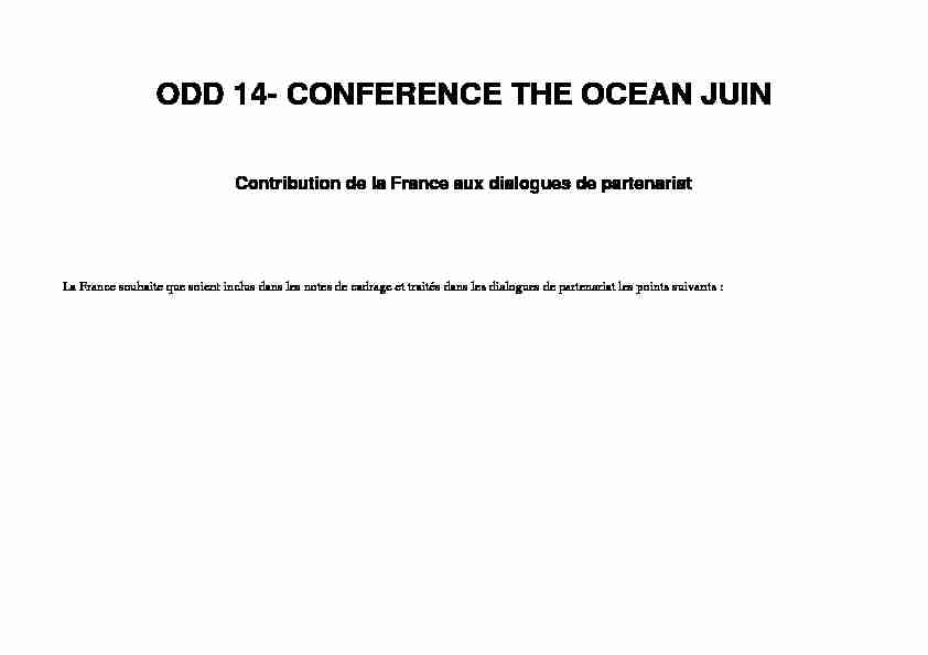 ODD 14- CONFERENCE THE OCEAN JUIN