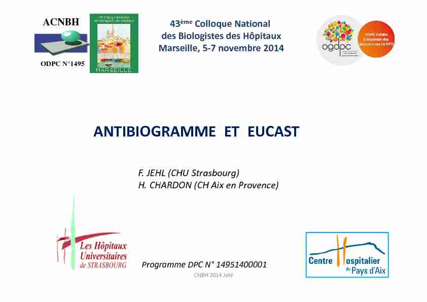 antibiogramme et eucast - ColBVH
