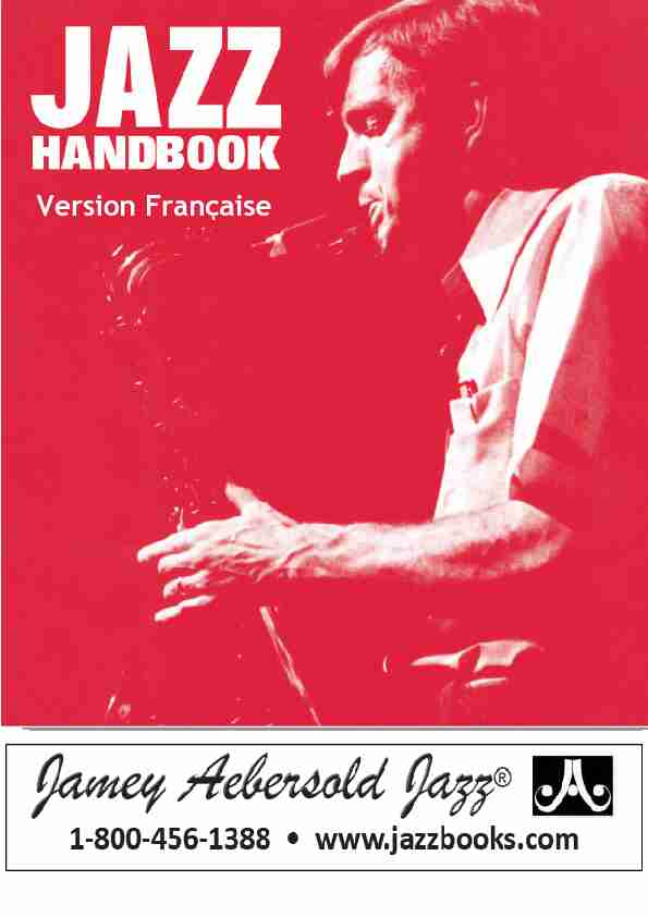 Jazz Handbook - Jamey Aebersold Jazz