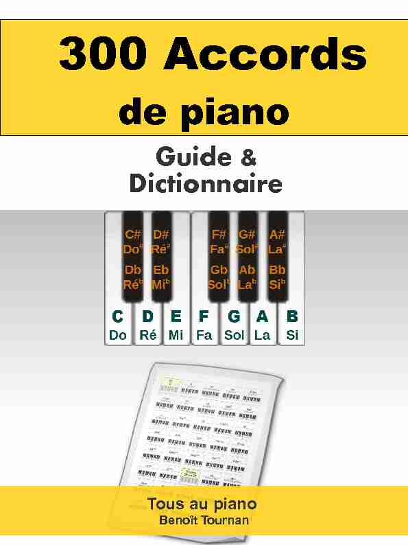 300 accords de piano - Guide et dictionnaire - Tous au piano