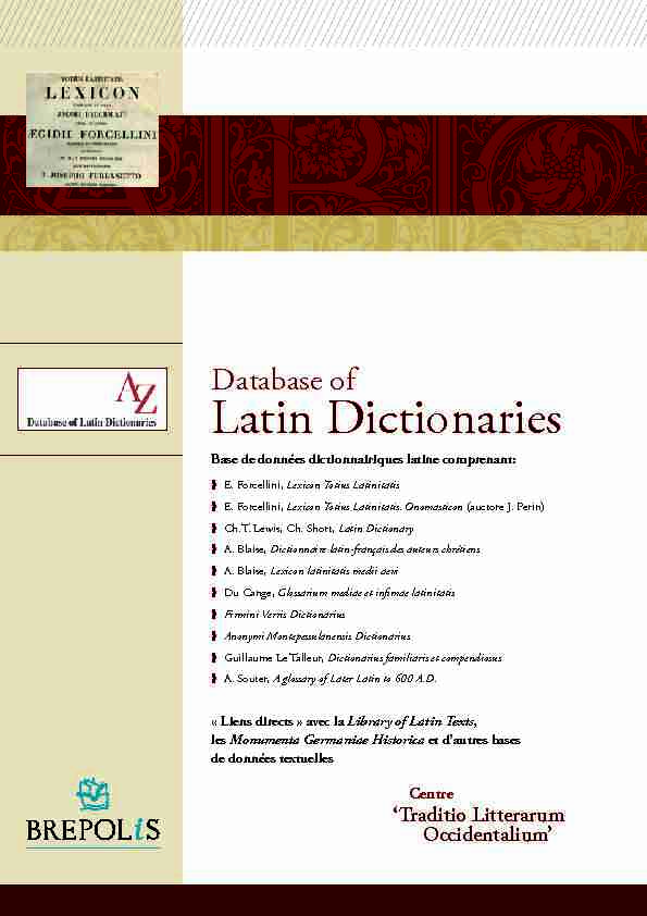 Latin Dictionaries