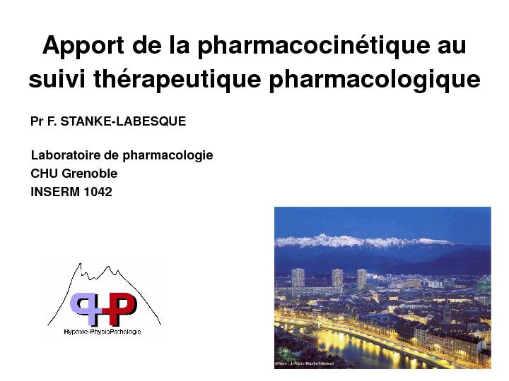 [PDF] Suivi Thérapeutique Pharmacologique des ATB