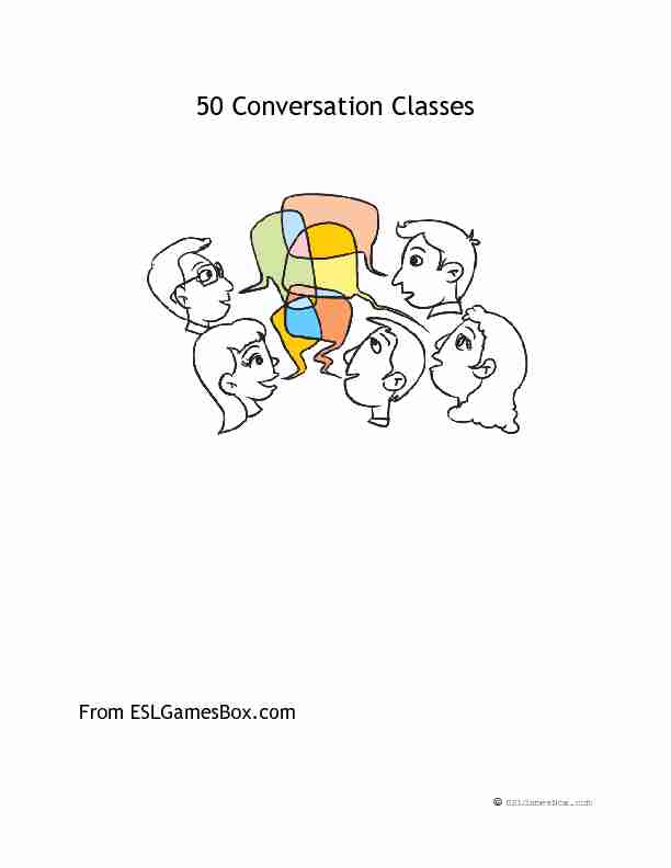 [PDF] 50 Conversation Classes - Teach & Learn English