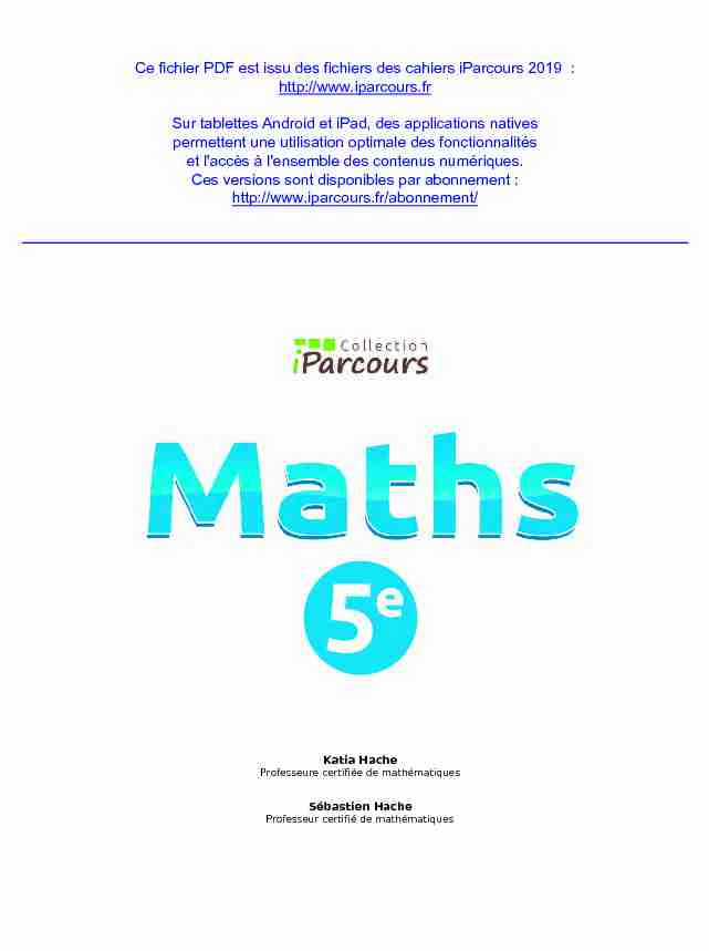 [PDF] Cah5eme-2019pdf - iParcours Maths