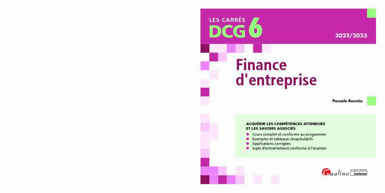 DCG 6 - Finance dentreprise