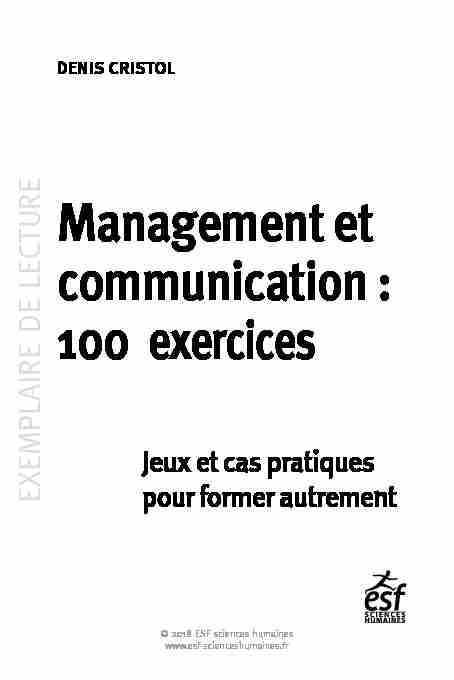 Management et communication : 100 exercices