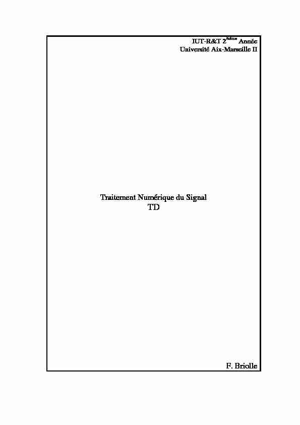 DUT R&T TRc1 - polyTD TNS-filtrage