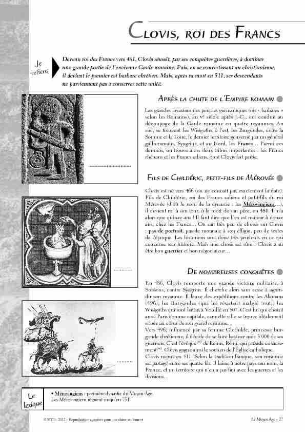 Searches related to clovis roi des francs ce2 PDF
