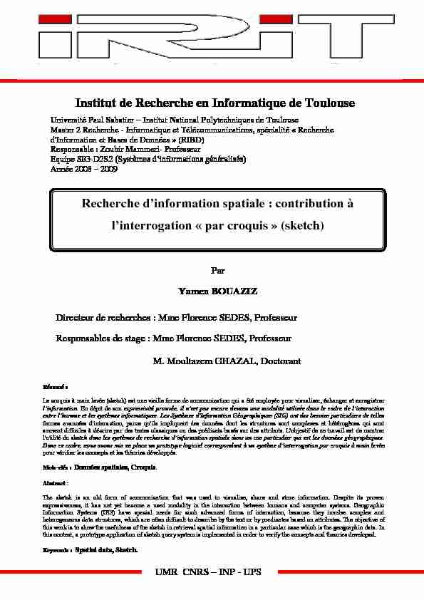 [PDF] Chapitre I : État de lart - IRIT