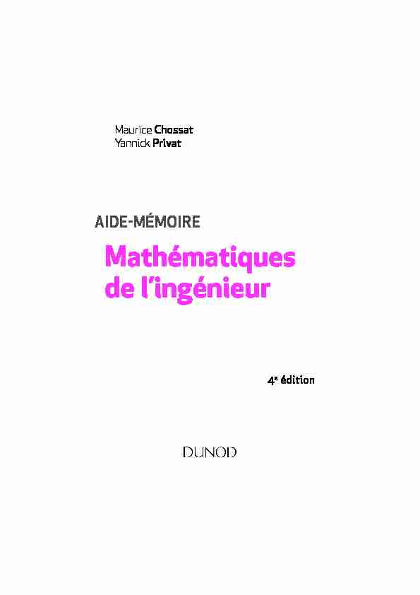 [PDF] Mathématiques de lingénieur - Dunod