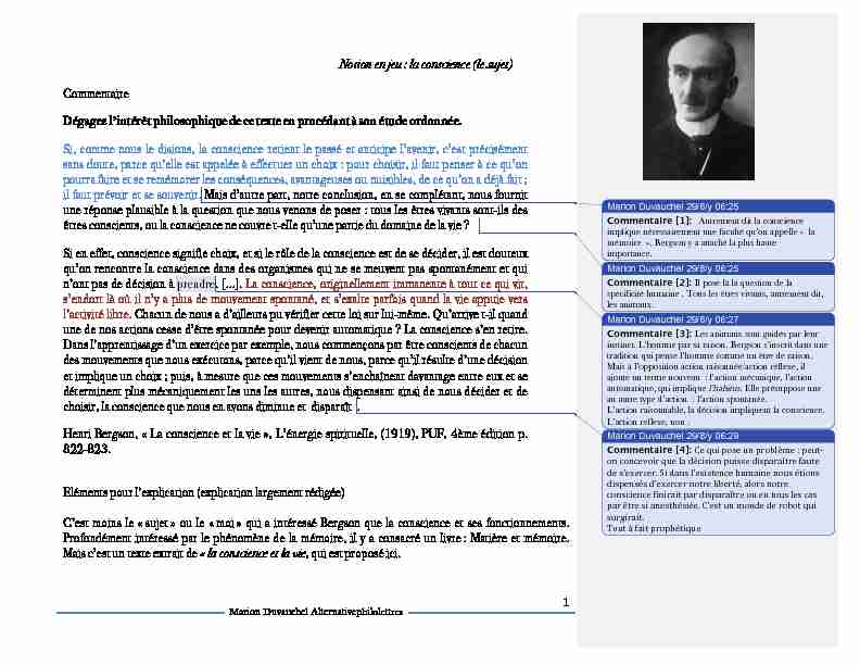 Bergson-la-conscience-et-la-vie-pdfpdf - Alternative Philo Lettres