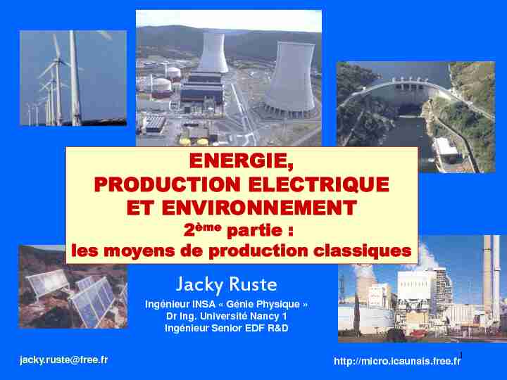 Les énergies renouvelables - Jacky Ruste - Free
