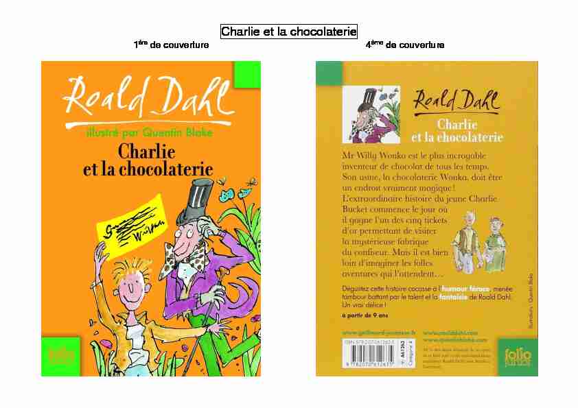 Charlie et la chocolaterie - Mon cartable du net