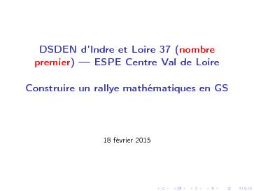 [PDF] ESPE Centre Val de Loire - Construire un rallye mathématiques en GS