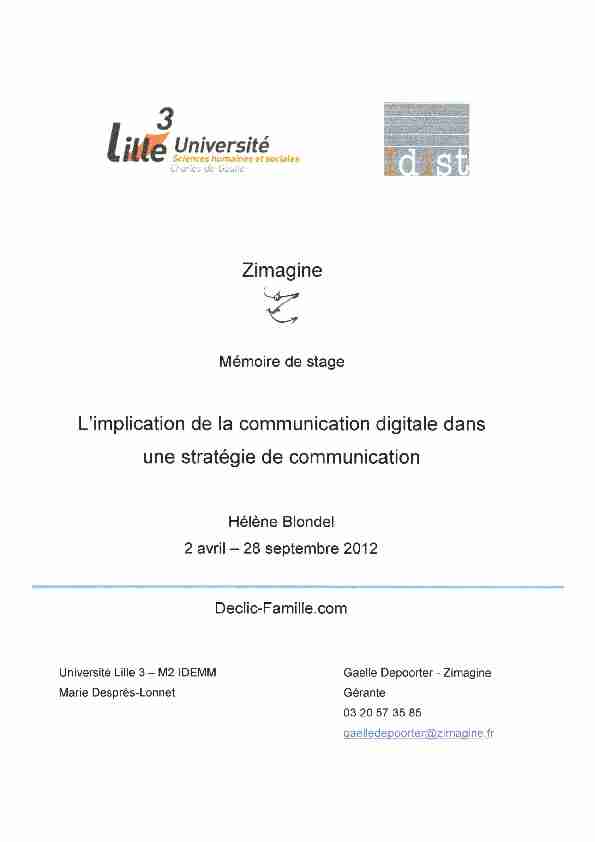 [PDF] Limplication de la communication digitale dans  - DUMAS - CNRS
