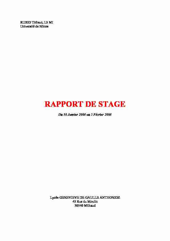 [PDF] rapport de stage