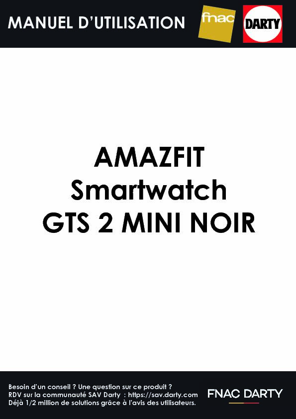 AMAZFIT Smartwatch GTS 2 MINI NOIR