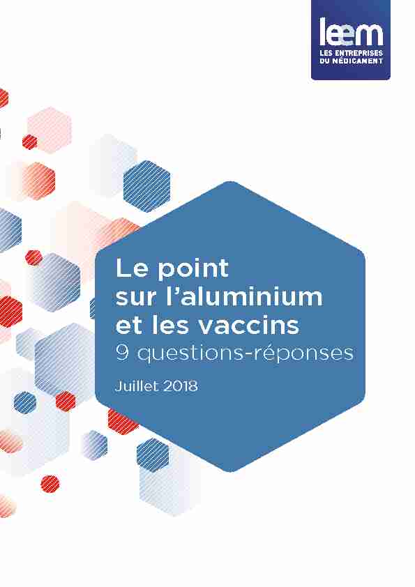 Le point sur laluminium et les vaccins