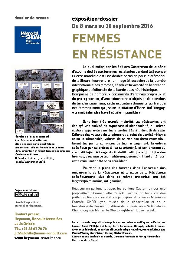 Searches related to femmes en resistance exposition PDF
