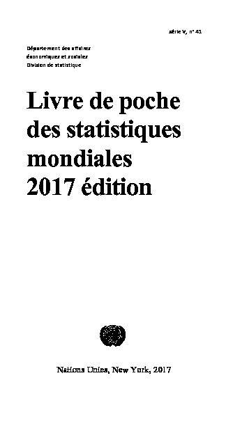 Livre de poche des statistiques mondiales 2017 édition