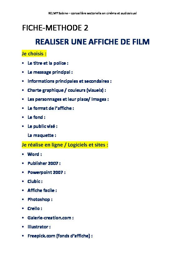 Searches related to methode analyse affiche de film filetype:pdf