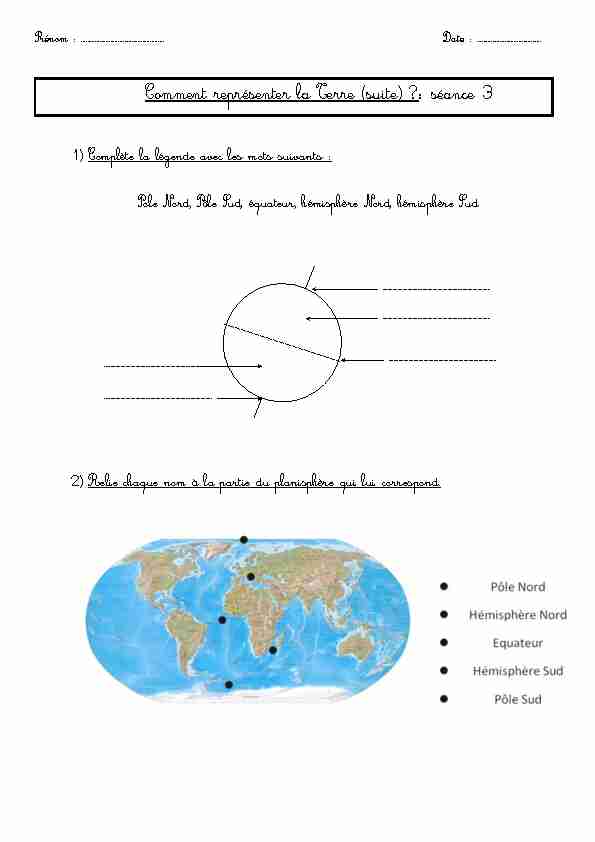 [PDF] S3 comment représenter la Terre suite
