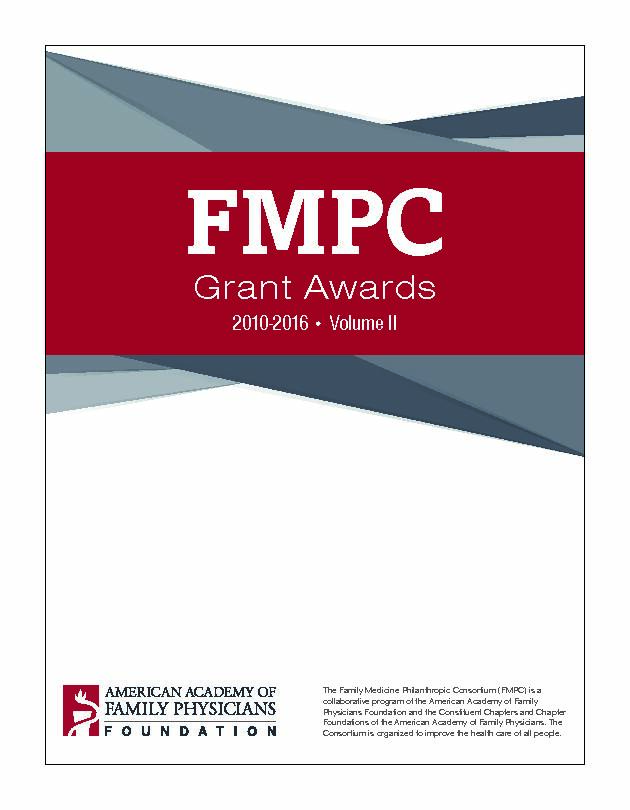 AAFP Foundation FMPC Awards Booklet