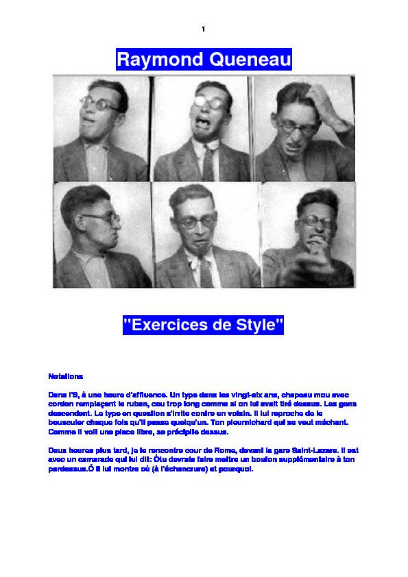 Exercices de style - Monoskop