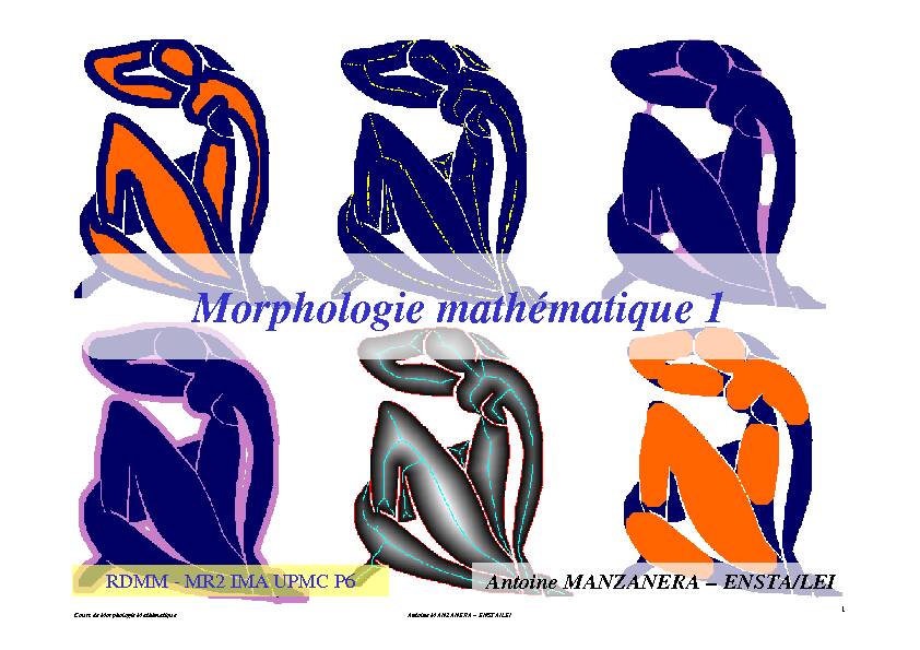 Morphologie mathématique 1 - Telecom Paris