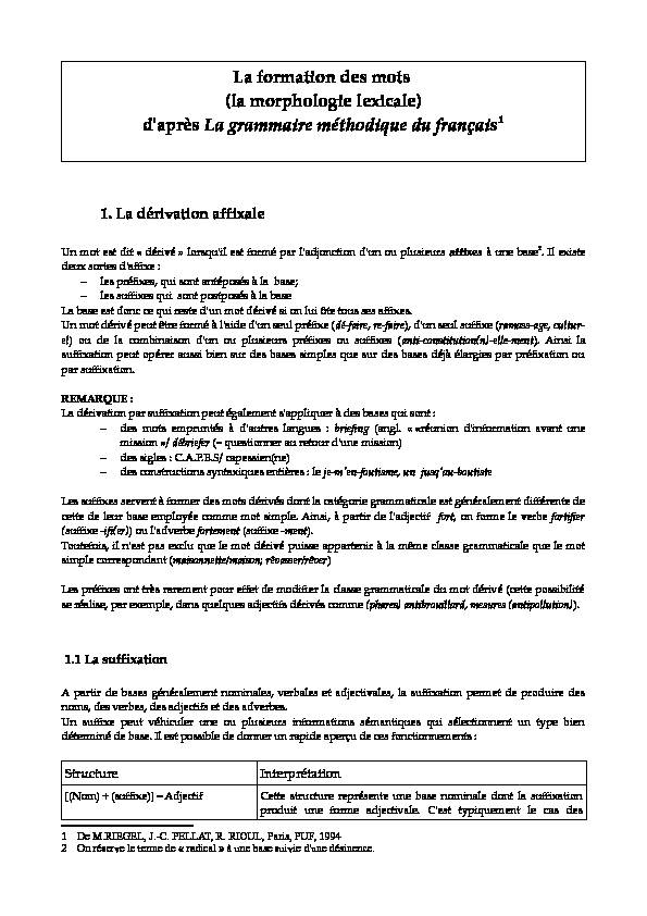 Searches related to exercices de morphologie lexicale filetype:pdf