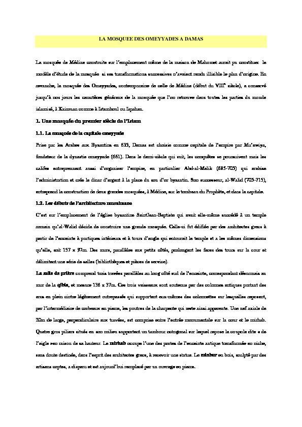 [PDF] Mosqu-e des Omeyyade - Damas