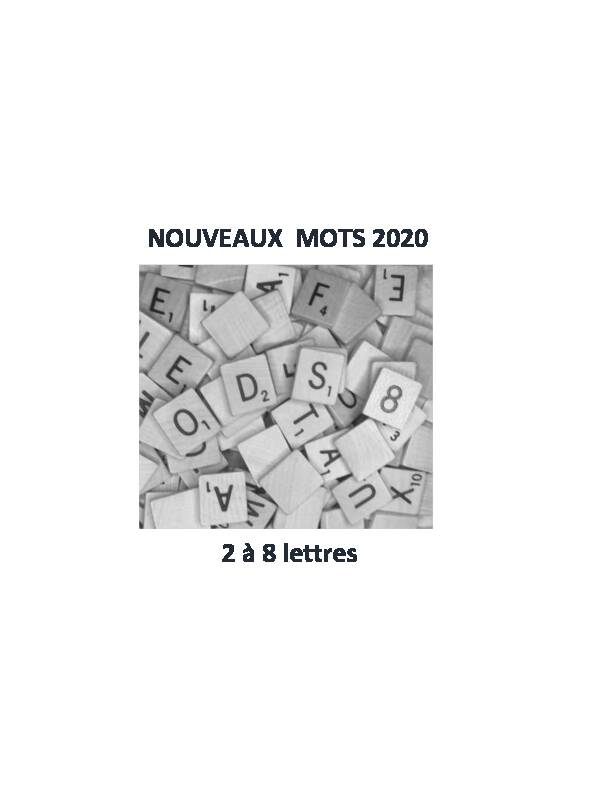 NOUVEAUX MOTS 2020 - FQCSF