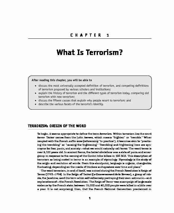 What Is Terrorism? - SAGE Publications Inc