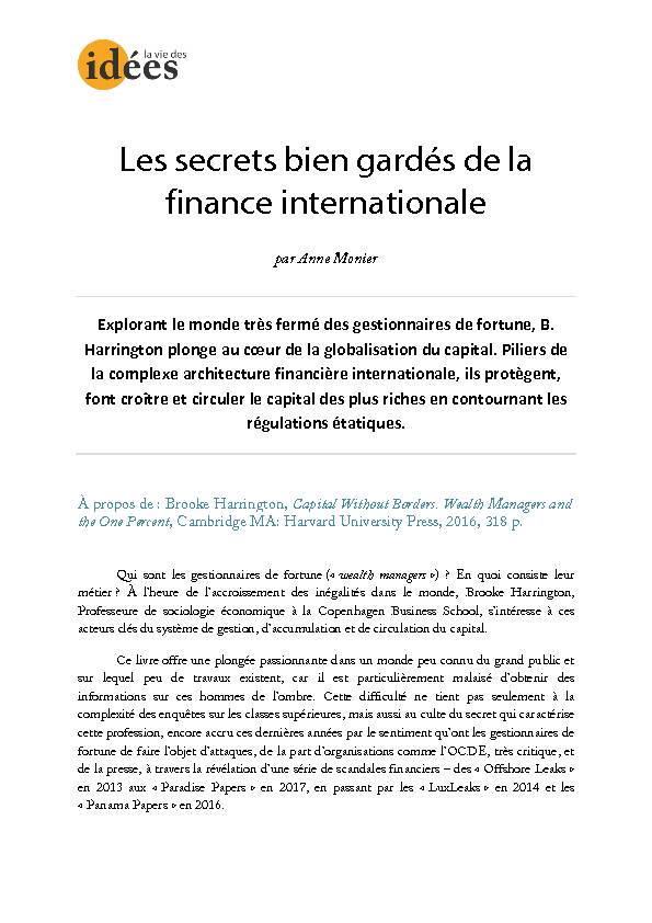 Searches related to les métiers de la finance internationale filetype:pdf