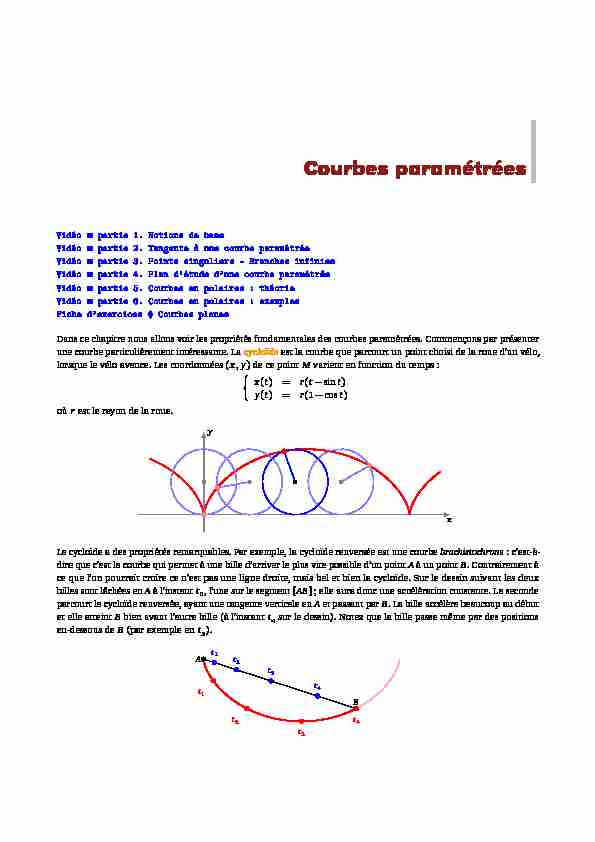 [PDF] Courbes paramétrées - Exo7 - Cours de mathématiques