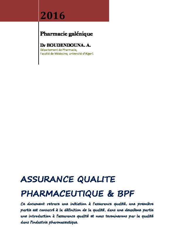 Searches related to système assurance qualité pharmaceutique filetype:pdf