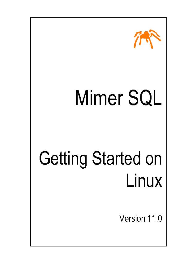 Getting Started on Linux - Mimer Docs