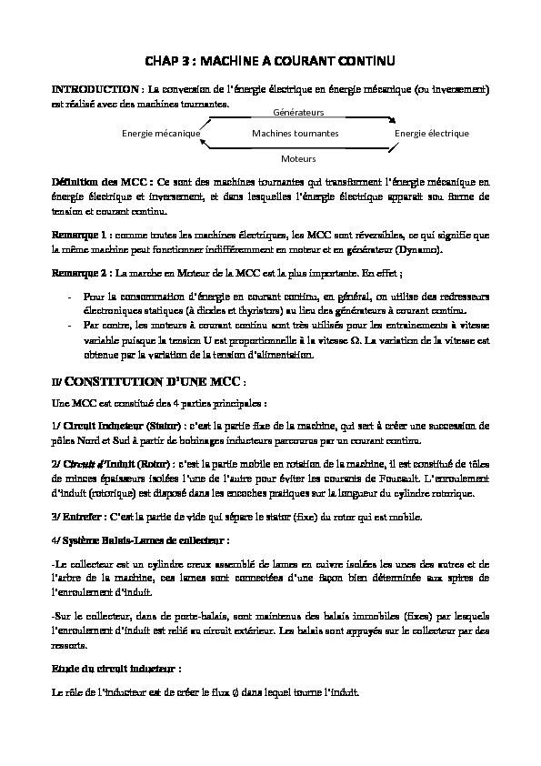 Searches related to résumé machine à courant continu PDF