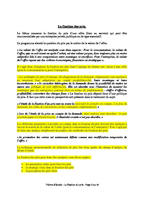 Searches related to méthode de fixation des prix PDF
