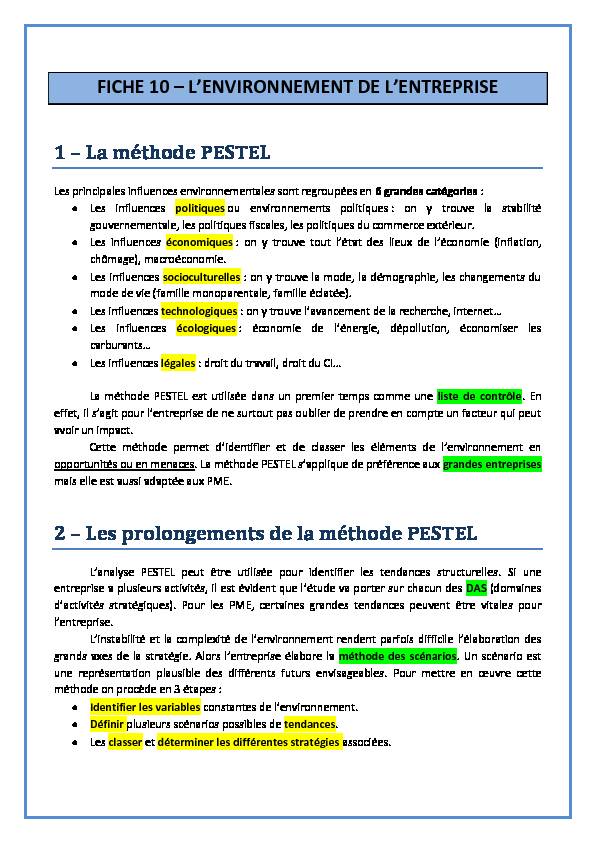 1 La méthode PESTEL - Weebly