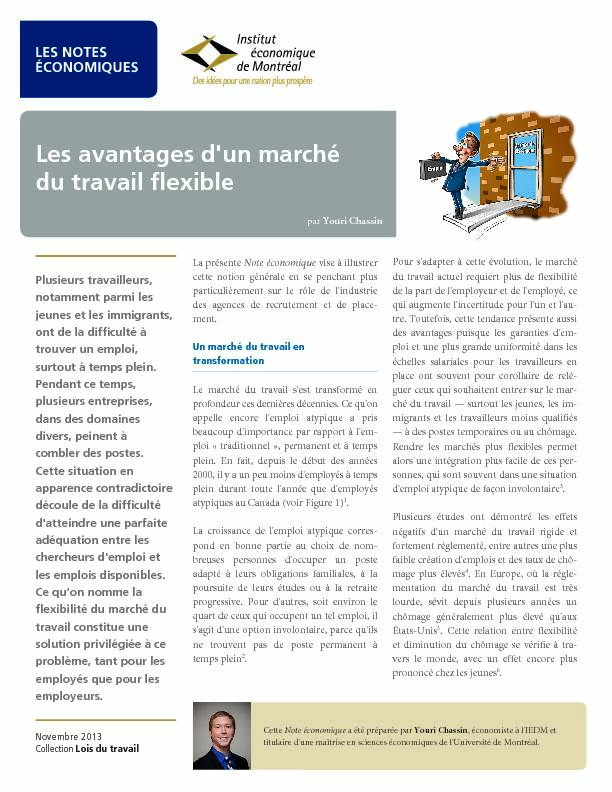 Searches related to flexibilité du marché du travail avantages et inconvénients PDF