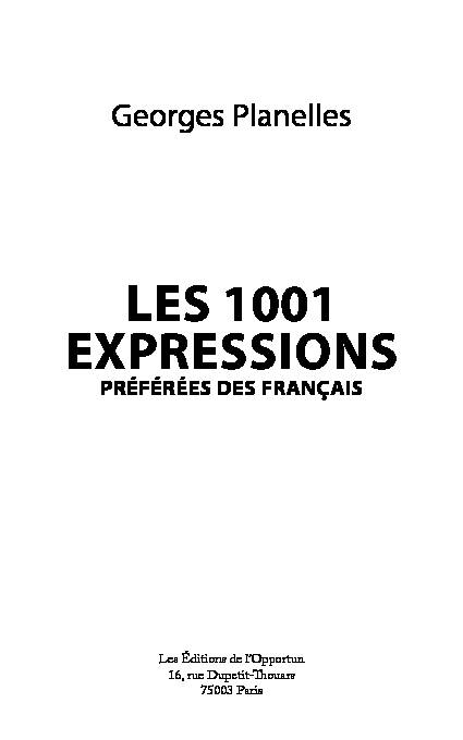 [PDF] Les 1001 expressions préférées des français
