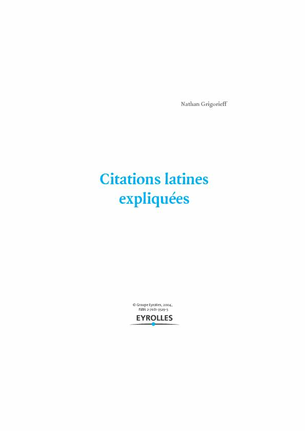 Citations latines expliquées - lewebpedagogiquecom