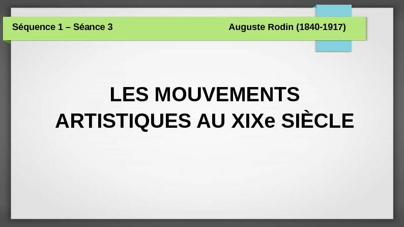 [PDF] LES MOUVEMENTS ARTISTIQUES AU XIXe SIÈCLE