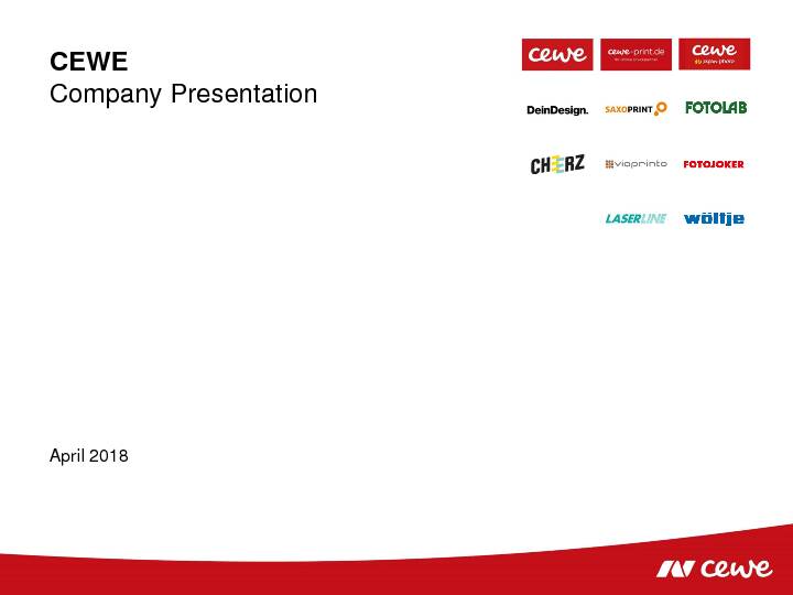 CEWE Company Presentation