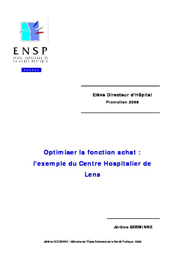 [PDF] Optimiser la fonction achat - Service Documentation EHESP